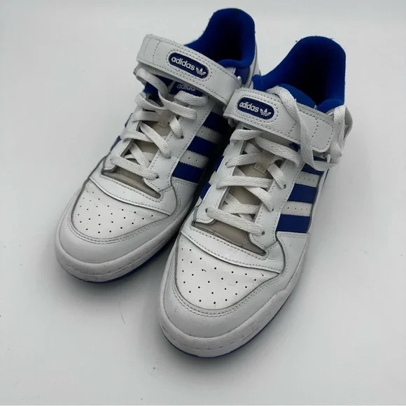 Adidas Forum White and Blue Men's Sneakers 10.5 - Picture 2 of 6